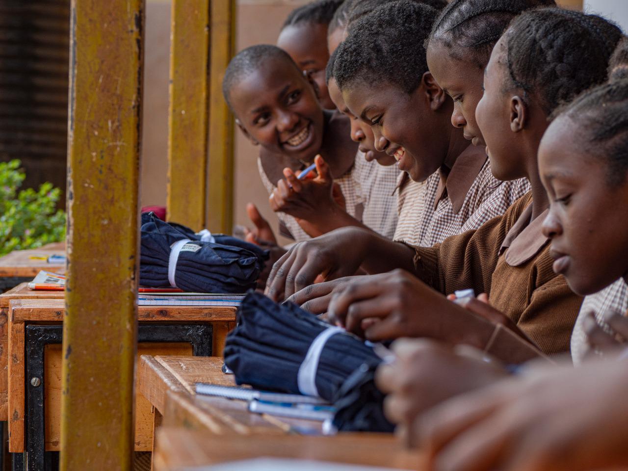 Samburu kids with the kit
